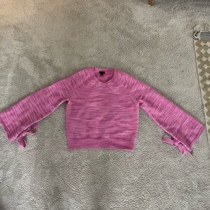J. Crew Pink Women's Sweater with Tie Sleeves